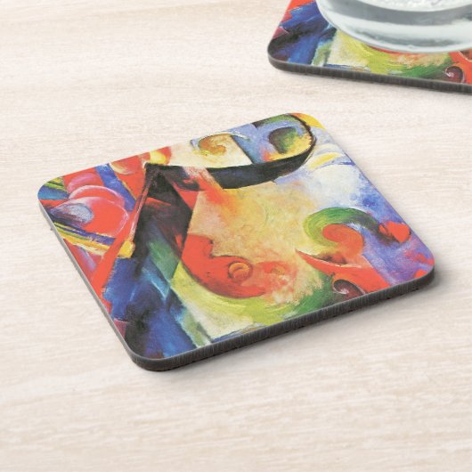 Gebroken formulieren van Franz Marc,  Abstracte ku Drankjes Onderzetter (Linkerzijde)