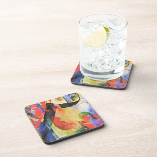 Gebroken formulieren van Franz Marc,  Abstracte ku Drankjes Onderzetter (Rechterzijde)