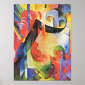 Gebroken formulieren van Franz Marc,  Abstracte ku Poster (Voorkant)