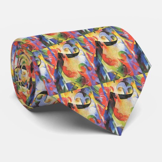 Gebroken formulieren van Franz Marc,  Abstracte ku Stropdas (Opgerold)
