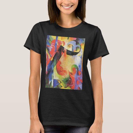 Gebroken formulieren van Franz Marc,  Abstracte ku T-shirt (Voorkant)