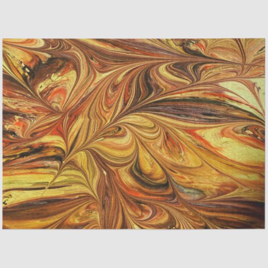 Gebroken fractal Abstracte gouden ontkoppeling Tissuepapier (Voorkant)