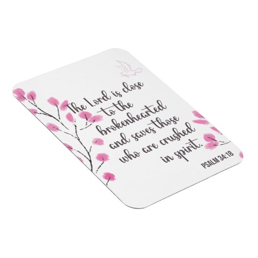 Gebroken Gehart en verpletterd in Geest Psalm 34:1 Magneet (Rechterzijde)