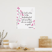 Gebroken Gehart en verpletterd in Geest Psalm 34:1 Poster (Keuken)