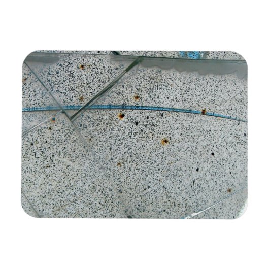 Gebroken, gekraakte en vuile glas magneet (Horizontaal)