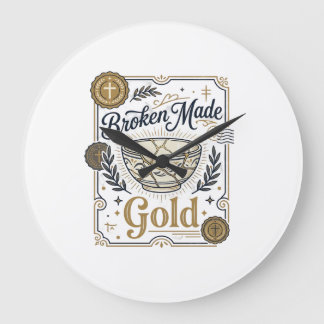 Gebroken Gemaakt Goud Jezus Kintsugi Gebroken Aard Grote Klok