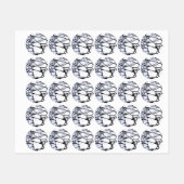 Gebroken glas labels (Vel)