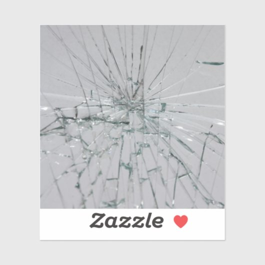 Gebroken glas-look sticker (Vel)