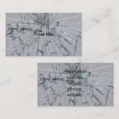 Gebroken glas-look visitekaartje (Voorkant / Achterkant)