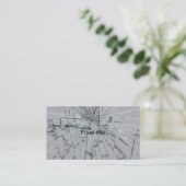 Gebroken glas-look visitekaartje (Staand voorkant)