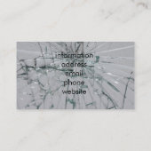 Gebroken glas-look visitekaartje (Achterkant)
