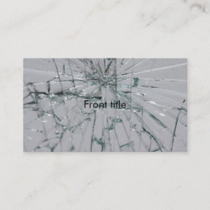 Gebroken glas-look visitekaartje