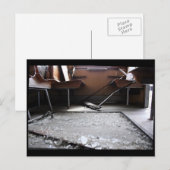 Gebroken glas op het Briefkaart van de verlaten tr (Voorkant / Achterkant)