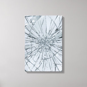 Gebroken Glas Oppervlak (Stijl 1) Olie Schilderij Canvas Afdruk
