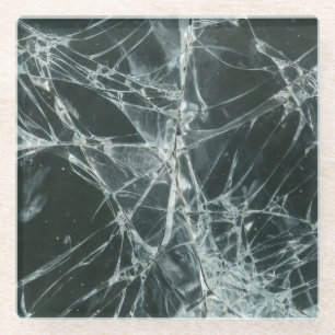 Gebroken Glas Oppervlak (Stijl 7) Olie Schilderij Glazen Onderzetter
