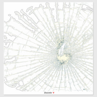 Gebroken glaseffect sticker