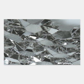 Gebroken glasstukken rechthoekige sticker