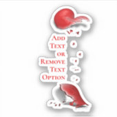 Gebroken hart Anti Valentijnsdag Sticker (Voorkant)