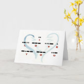 Gebroken hart "Ik hou van je" Morse-codeset Kaart (Gele Bloem)