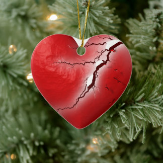 Gebroken Hart Keramisch Ornament