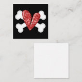 Gebroken Hart & Kruisbeenderen Notitiekaartje (Voorkant / Achterkant)