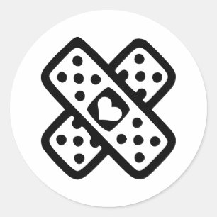Gebroken hart - Liefde Ronde Sticker