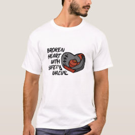Gebroken hart met veiligheidsklep t-shirt