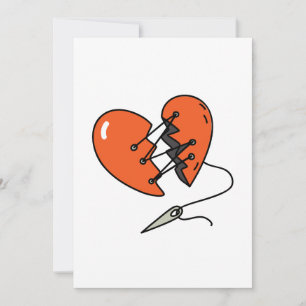 Gebroken hart rood kaart