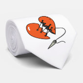 Gebroken hart rood stropdas (Opgerold)