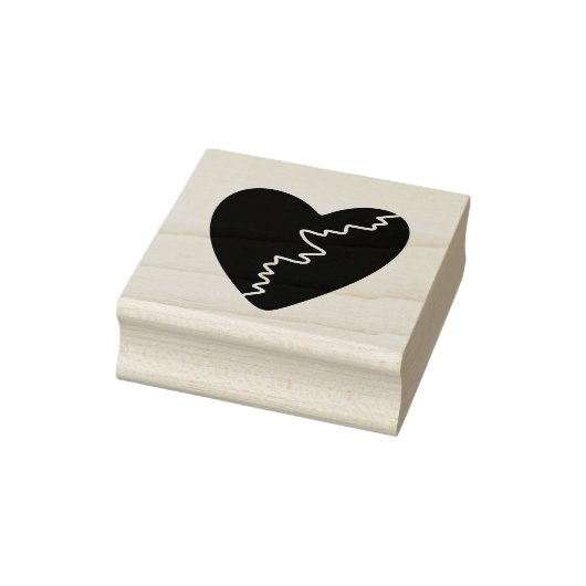 Gebroken hart 	rubberstempel (Stempel)