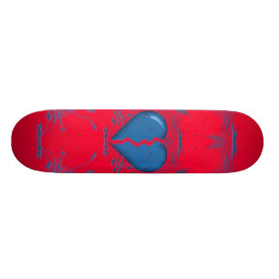 Gebroken Hart/StammenSkateboard (rood & blauw) Skateboard