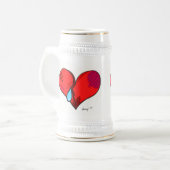 Gebroken Hart Stein Bierpul (Voorkant links)