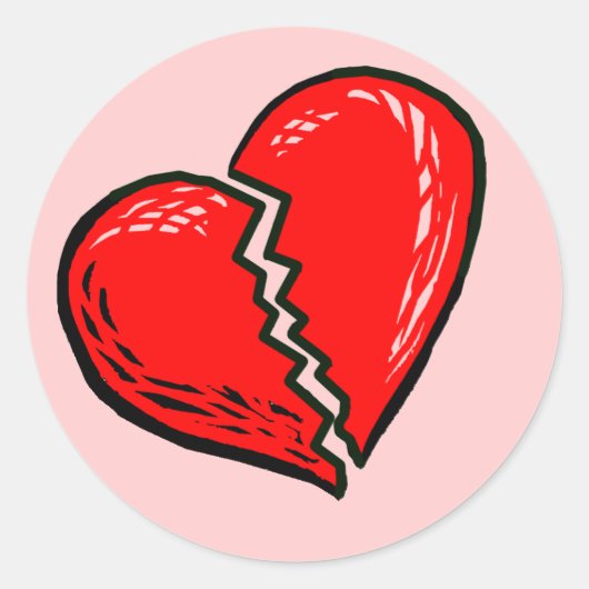 Gebroken hart Stickers (Voorkant)