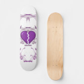 Gebroken hart/tribaal kunstwerk (paars) Skateboard (Voorkant)