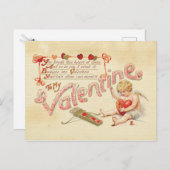 Gebroken hart Valentijnsdag  cupido rood Briefkaart (Voorkant / Achterkant)