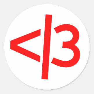 Gebroken hart / valide hart stickers