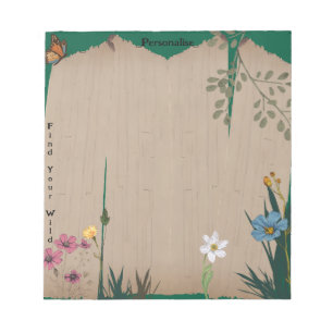  gebroken hek citaat BloemenplakboekPapier Notitieblok