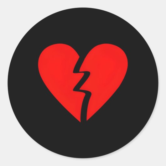 Gebroken Hij Anti Trieste Breakup Scheiding Hebrok Ronde Sticker (Voorkant)