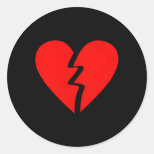 Gebroken Hij Anti Trieste Breakup Scheiding Hebrok Ronde Sticker