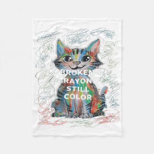 Gebroken kleurpotloden kleuren nog steeds Kat Doce Fleece Deken