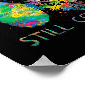 Gebroken kleurpotloden kleuren nog steeds mentaal poster (Hoek)