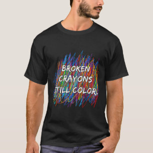 Gebroken kleurpotloden kunnen nog steeds kleur gev t-shirt