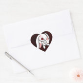 Gebroken konijn hart sticker (Envelop)