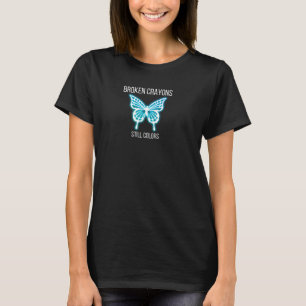 Gebroken krijtjes kleuren nog steeds hoop t-shirt