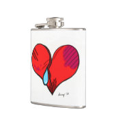 Gebroken kunstkolf heupfles (Links)