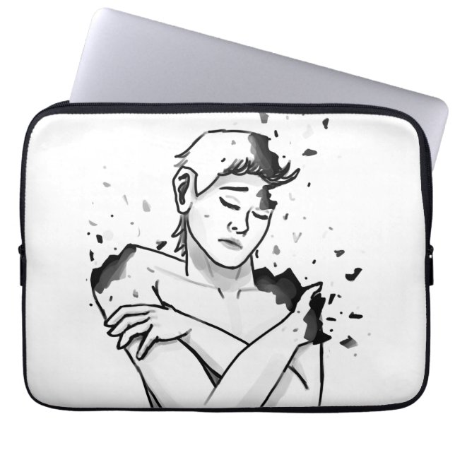 Gebroken Laptop Sleeve (Voorkant)