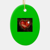 Gebroken/Mending Heart-ornament Keramisch Ornament (Achterkant)