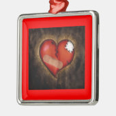 Gebroken/Mending Heart-ornament Metalen Ornament (Links)