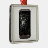 Gebroken mobiele telefoon metalen ornament (Rechts)