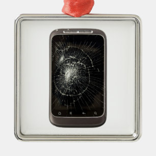 Gebroken mobiele telefoon metalen ornament